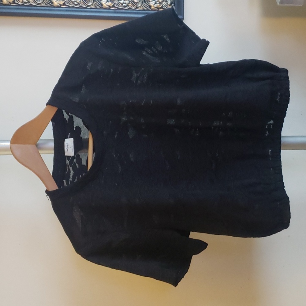 WILFRED Piaf Crop Top - Black Lace